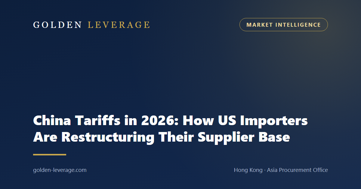 China Tariffs in 2026: How US Importers Are Restructuring Their Supplier Base