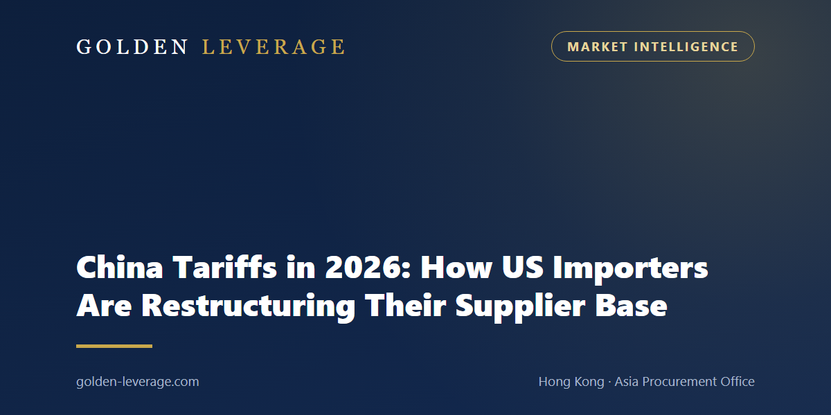 China Tariffs in 2026: How US Importers Are Restructuring Their Supplier Base